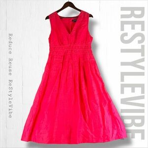 J CREW Women’s Size LP Dress Midi NWT V-Neckline Sleeveless Lined NEW